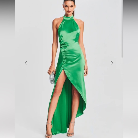 Retrofete Sabrina Natural Green Dress